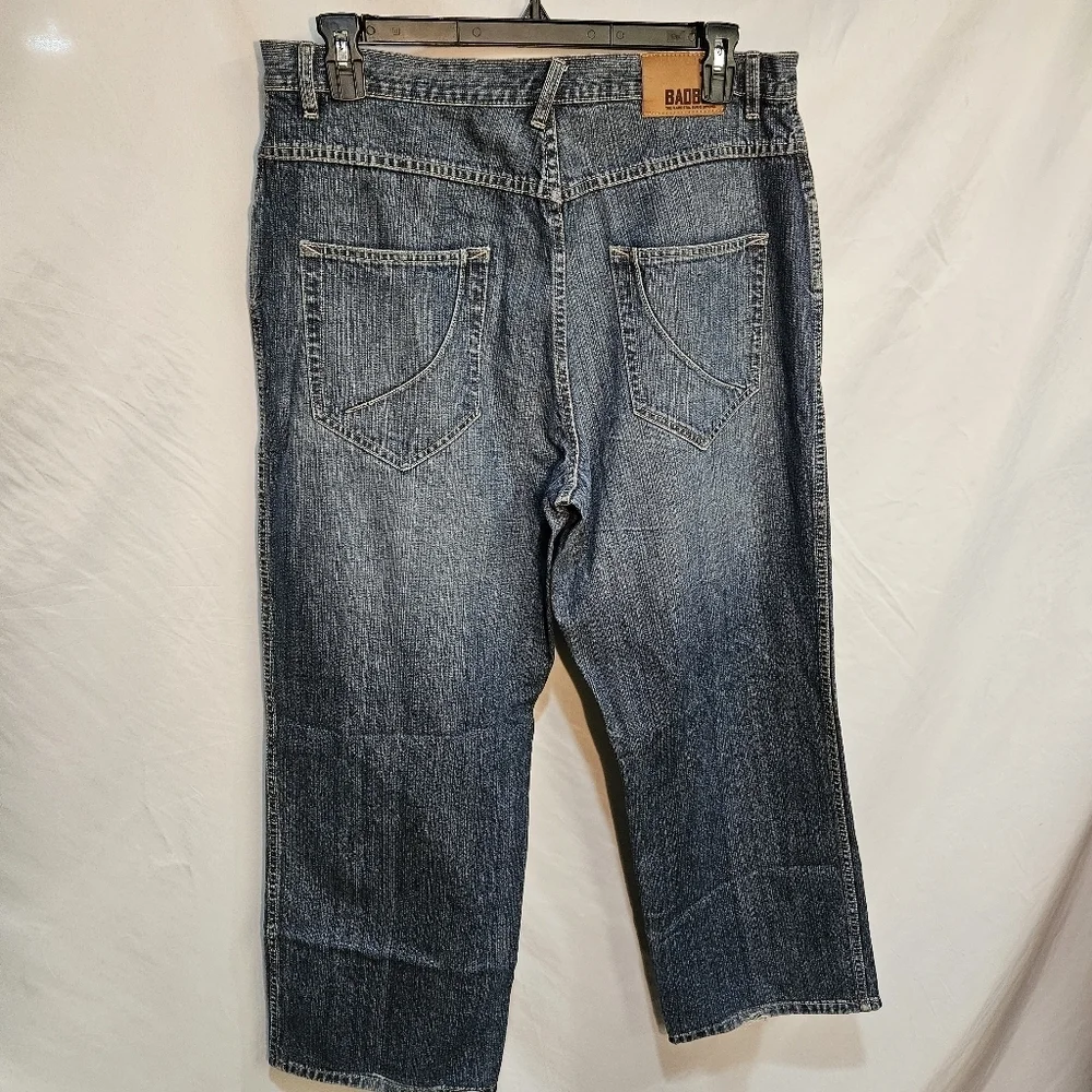 Vintage BAD BOY Jeans Mens 34 Baggy Skater Y2K Wide Leg Embroidered Style